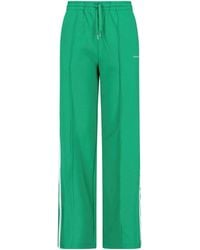 P.A.R.O.S.H. - Logo Embroidered Straight Poplin Trousers - Lyst