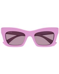 Gucci - Eyewear Rectangular Frame Sunglasses - Lyst