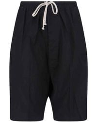 Rick Owens - Drawstring Elasticated Waistband Shorts - Lyst