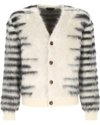 Tom Ford - Striped Mohair-Blend Cardigan - Lyst