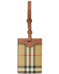 Burberry - Check Logo Printed Card Holder - Lyst