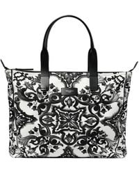 Dolce & Gabbana - Majolica Printed Shopping Bag - Lyst