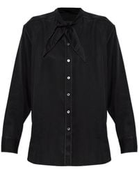 Paul Smith - Tie-Neck Oversized Shirt - Lyst