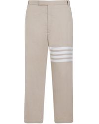 Thom Browne - 4-Bar Striped Straight-Leg Trousers - Lyst