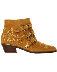 Chloé - Susan Side Zipper Ankle Boots - Lyst