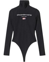 Alexander Wang - Turtleneck Long-Sleeve Bodysuit - Lyst