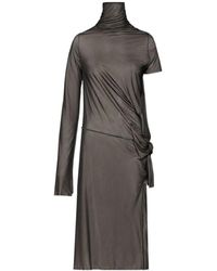 Maison Margiela - One-Shoulder Semi-Sheer Midi Dress - Lyst