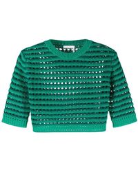 See By Chloé - Honeycomb Knit Crop Top - Lyst
