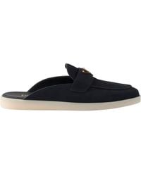 Prada - Nubuck Mules - Lyst