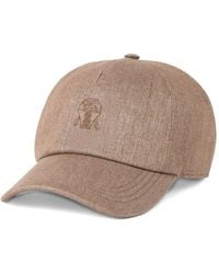 Brunello Cucinelli - Linen Blend Baseball Cap - Lyst