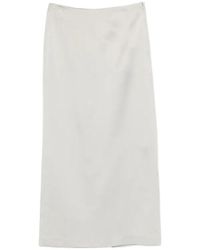Brunello Cucinelli - Straight-Hem Midi Skirt - Lyst