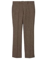 Burberry - Check Wool Linen Blend Sloane Tailored Trousers - Lyst