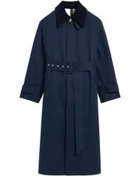 Ami Paris - Belted Cotton Trench Coat - Lyst