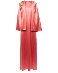 Monique Lhuillier - Caped Silk Satin Gown - Lyst