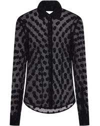 Dries Van Noten - Polka-Dot Cotton-Blend Tulle Shirt - Lyst