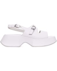 Vic Matié - Buckled Platform Heeled Sandals - Lyst