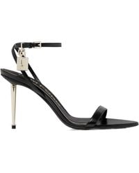 Tom Ford - 105 Padlock-Detail Leather Sandals - Lyst