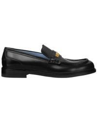 Versace - Round-Toe Slip-On Loafers - Lyst