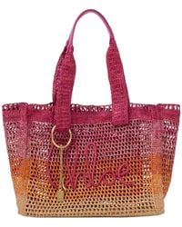 Chloé - Chloé Summer Banana Open-Weave Tote Bag - Lyst