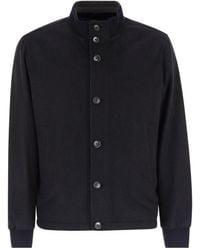 Herno - High Neck Buttoned Coat - Lyst