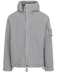 Stone Island - Logo Patch Hooded Jacket - Lyst