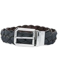 Etro - Braided-Leather Buckle Belt - Lyst