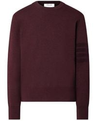 Thom Browne - 4-Bar Ottoman Crewneck Jumper - Lyst