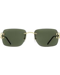 Cartier - Rectangle Frame Sunglasses - Lyst