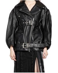 Simone Rocha - Long Sleeve Leather Jacket - Lyst