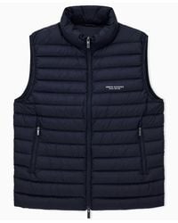 ARMANI EXCHANGE - Full Zip Sleeveless Down Jacket - Lyst