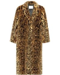 Stand Studio - Animal Printed Buttoned Coat - Lyst