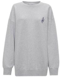 JW Anderson - Jw Anderson Anchor Embroidery Back-Printed Sweatshirt - Lyst