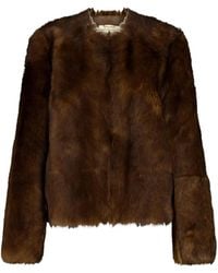 Zimmermann - Long Sleeved Shearling Leather Jacket - Lyst