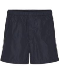 Valentino - Stud Detailed Contrasting Trim Swim Shorts - Lyst