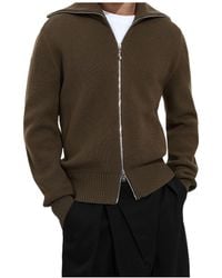 Bottega Veneta - Zip-Up Knitted Cardigan - Lyst