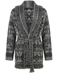 Alanui - Long-Sleeve Belted Cardigan - Lyst