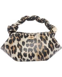 Ganni - Small Bou Printed Top Handle Tote Bag - Lyst
