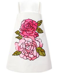 Oscar de la Renta - Embellished Faille Mini Dress - Lyst