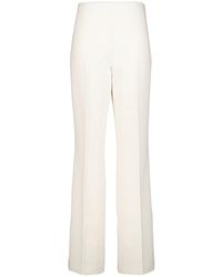 Roland Mouret - Cream Wide Fit Stretch Crepe Trousers - Lyst
