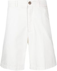 Brunello Cucinelli - Garment-Dyed Gabardine Bermuda Shorts - Lyst