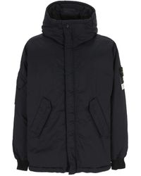 Stone Island - Compass-Patch Hooded Padded Jacket - Lyst