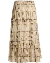 Isabel Marant - Color-Blocked Midi Skirt - Lyst