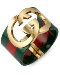 Gucci - Interlocking Cuff Bracelet - Lyst