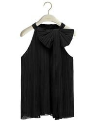 Dior - Pleated Top With Bow - Lyst