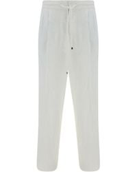 Brunello Cucinelli - Drawstring Elastic Waist Pants - Lyst
