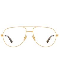 Bottega Veneta - Eyewear Aviator Glasses And Frames - Lyst