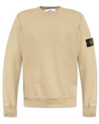 Stone Island - Compass Patch Crewneck Sweatshirt - Lyst