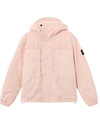 Stone Island - Padded Hooded Jacket With Anti-Drop Finish - Lyst