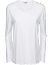 James Perse - Long-Sleeved Cotton T-Shirt - Lyst
