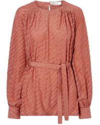 Giuliva Heritage - Tea Belted Frayed Silk Blouse - Lyst